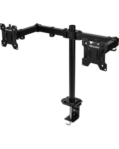Кронштейн для двух мониторов 13-32, одно колено настольный, серия офис REXANT 38-0356 в Хасавюрте Системы видеонаблюдения Pintop.ru