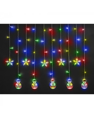 Гирлянда Navigator 95 024 NGF-D037-01 (бахрома звезды и снеговики WW 3*0.6м IP20 в Хасавюрте Источники света(Лампы) Pintop.ru