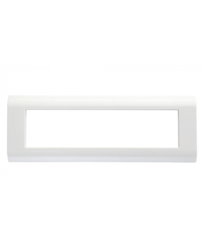 Рамка горизонтальная французский стандарт 8 модулей 45 × 22,5 мм, белый Eurolan (16M-00-28WT) в Хасавюрте Комбинированные настенные розетки Pintop.ru