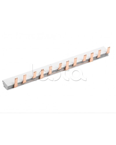 Шина соединительная типа PIN (12 штырей) 3Р 63А (22см) IEK (YNS21-3-063-22-12) в Хасавюрте Клеммные колодки Pintop.ru