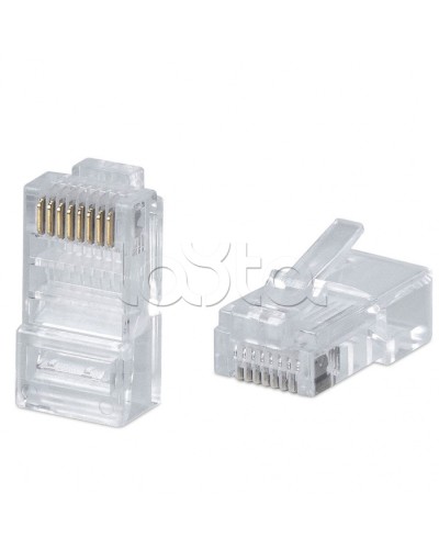 Коннектор RJ-45 под витую пару, категория 5e, универсальный (для одножильного и многожильного кабеля) Cabeus 8P8C в Хасавюрте Коннекторы и разъемы Pintop.ru