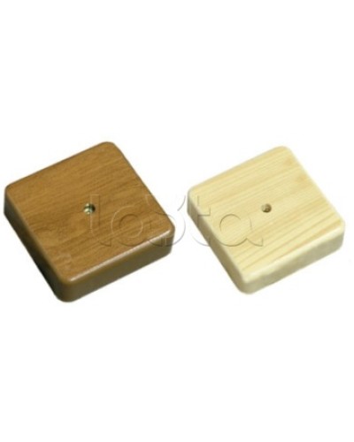 Коробка 1 постовая распред. 75х75х20 c текстурой дерева (сосна) Экопласт 72908P в Хасавюрте Распределительные коробки Pintop.ru