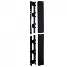 Кабельный органайзер вертикальный, 42U, металл, 2 шт., черный TWT (TWT-CBB-ORG42U)