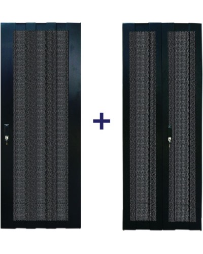 Комплект дверей 42U, 800 мм, черный, передняя - перфорированная, задняя - распашная перфорированна TWT TWT-CBB-DR42-8x-S-P1 в Хасавюрте Аксессуары для стоек и шкафов Pintop.ru