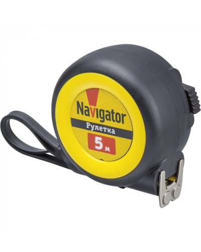 Рулетка Navigator 80 258 NMT-Ru01-A-5-19 (автостоп, 5 м*19 мм) в Хасавюрте Аксессуары для кабель-канала Pintop.ru