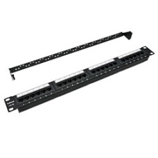 Патч-панель 19", 1U, 24xRJ45 Cabeus PL-24-Cat.5e-Dual IDC