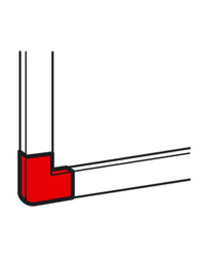 Угол плоский для кабель-канала METRA 20x12 Legrand (638123) в Хасавюрте Аксессуары для кабель-канала Pintop.ru