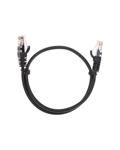 Патч-корд U/UTP, CAT 5e, RJ45-RJ45, 26AWG, LSZH, черный, 0,5м REXANT 02-0102-05 в Хасавюрте Патчкорды (медные) Pintop.ru