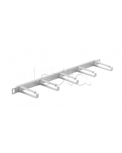 Органайзер горизонтальный 19 0.5U, 5 колец Cabeus (JB08-0,5U-GY) в Хасавюрте Кабельные органайзеры Pintop.ru