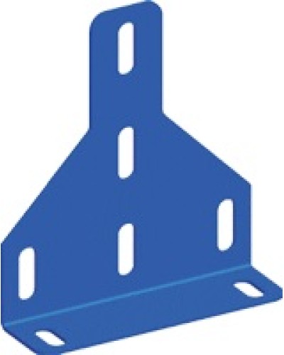 Скоба фиксирующая для стального лестничного лотка, серая LANMASTER LAN-LTS-BTF-GY в Хасавюрте Аксессуары для лотков Pintop.ru