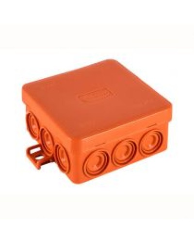 Экопласт JBL085 Коробка огн. E110, о/п 85х85х38мм, без галогена, 12 вых., IP55, цвет оранж. в Хасавюрте Распределительные коробки Pintop.ru