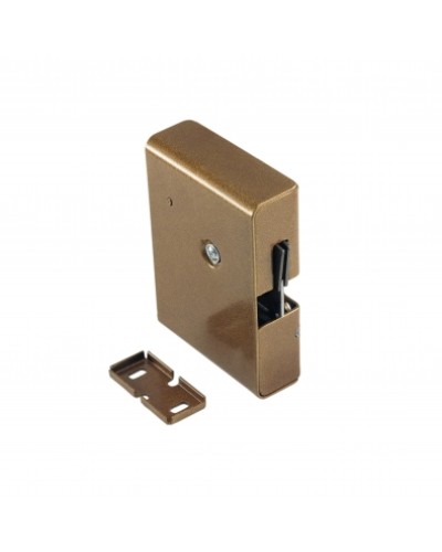 Замок электромеханический с толкателем и датчиком положения двери Promix-SM308.10.1 (коричневый) в Хасавюрте Электромагнитные замки Pintop.ru