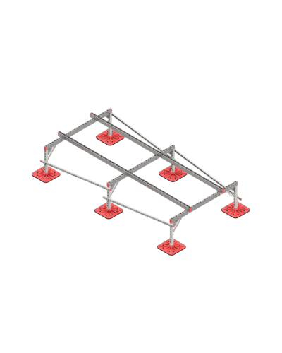 Опорная конструкция для установки оборудования TECHNORAPTOR FOOT 1500х3000 тип 1 КМ-профиль (KM-TR-F-SSEI-1500-3000-1) в Хасавюрте Системы видеонаблюдения Pintop.ru