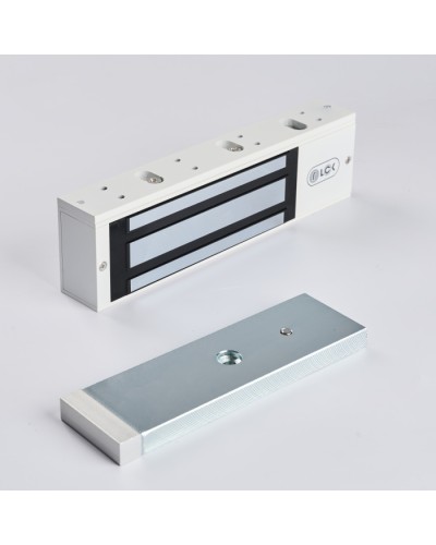 R-Lock RL-EM500-LSW - Электромагнитный замкок, 500кг, DC12/24B, цвет белый, RAL9016(белый), два датчика втроены в корпус замка: датчик Холла и магнито-контактный датчик в Хасавюрте Электромагнитные замки Pintop.ru