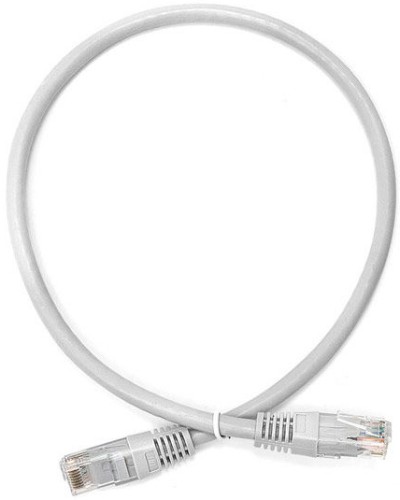 Патч-корд RJ45 TWT UTP кат.6, с заливными колпачками, 0.5 м, серый TWT TWT-45-45-0.5/6-GY в Хасавюрте Патчкорды (медные) Pintop.ru