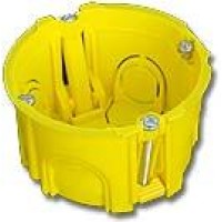 Коробка подрозеточная в стену для суппорта 45x45, желтая TWT TWT-BX45x45-YL