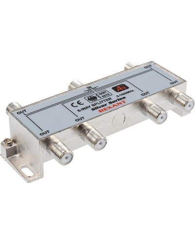 Делитель ТВх6 под F-разъем, 5-1000МГц, Silver (7 F-разъемов в комплекте) REXANT 05-6104 в Хасавюрте Системы видеонаблюдения Pintop.ru