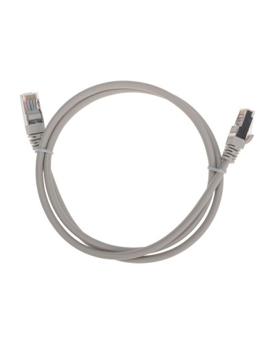 Патч-корд F/UTP, CAT 5e, RJ45-RJ45, 26AWG, LSZH, серый, 1м REXANT 02-0110-1 в Хасавюрте Патчкорды (медные) Pintop.ru