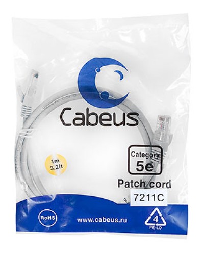 Патч-корд Cabeus PC-FTP-RJ45-CAT.6-0.5M-LSZH в Хасавюрте Патчкорды (медные) Pintop.ru