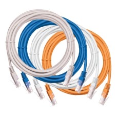 Шнур коммутационный NETLAN U/UTP 4 пары, Кат.5е (Класс D), 100МГц, 2хRJ45/8P8C, T568B, заливной, многожильный, BC (чистая медь), PVC нг(B), оранжевый, 1м, уп-ка 10шт. NETLAN EC-PC4UD55B-BC-PVC-010-OR-10