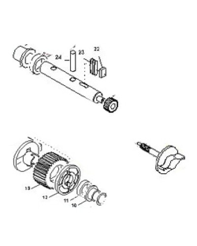 Выходной вал BX-E, BX-E241 Came 119RIBX015 в Хасавюрте Запчасти для шлагбаумов и автоматики Pintop.ru