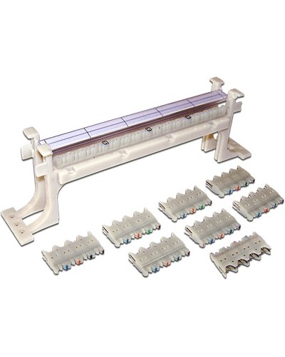 Панель кроссовая 110 типа, 32 пары, настенная, LANMASTER, кат.6, с модулями LANMASTER LAN-WS110-32FT/6 в Хасавюрте Кроссы оптические Pintop.ru