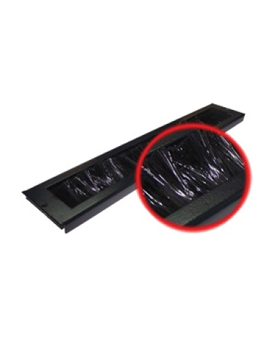 Ввод кабельный щеточный для напольных шкафов Business (черный) TWT TWT-CBB-BP в Хасавюрте Аксессуары для стоек и шкафов Pintop.ru