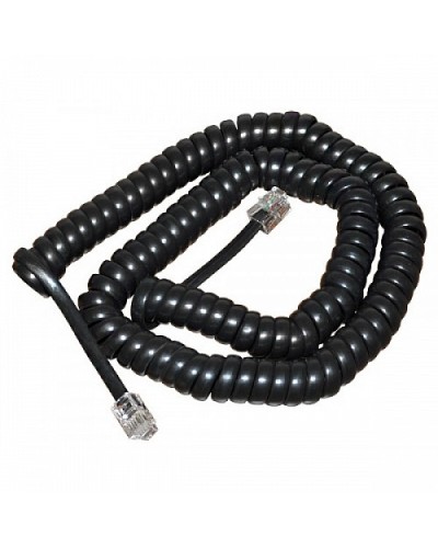 Шнур витой трубочный телефонный чёрный 2 м (10шт/уп) REXANT 18-2023 в Хасавюрте Дополнительное оборудование для сетей Pintop.ru
