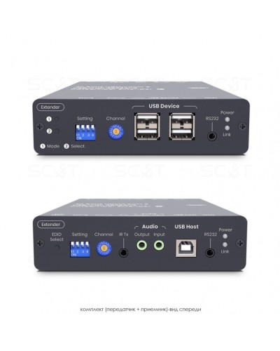HDMI KVM удлинитель сигнала HDMI SC&T HKM01-4K6G в Хасавюрте Видеоусилители, Модуляторы, Делители Pintop.ru