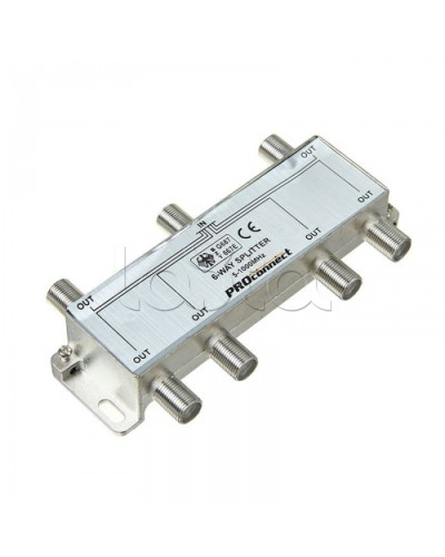 Сплиттер антенный ТВ х 6 под F разъём 5-1000 МГц PROCONNECT 05-6024 в Хасавюрте Дополнительное оборудование для сетей Pintop.ru