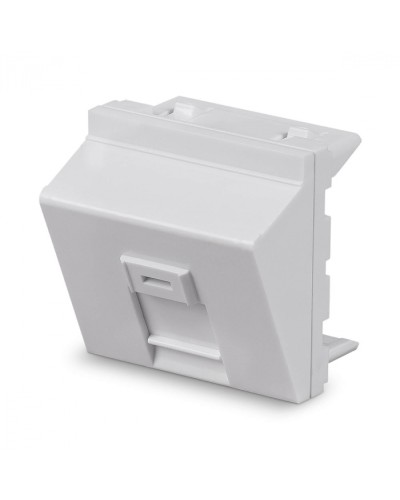 Вставка 45x45 (Mosaic) для 1 модуля формата Keystone Jack, угловая Cabeus (FP-A-45-1M) в Хасавюрте Модули Keystone Pintop.ru