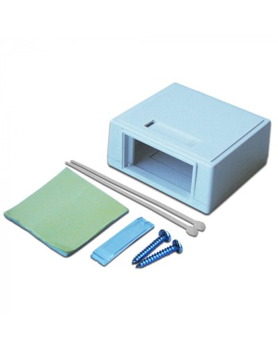 Коробка настенная на 1 модульную вставку, белая LANMASTER (LAN-MB-M2-WH) в Хасавюрте Распределительные коробки Pintop.ru