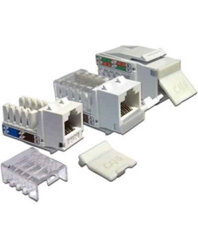 Модуль Keystone, RJ45, кат.6, UTP, 90 градусов, со встроенной шторкой, белый LANMASTER (LAN-OK45U6/90P-WH) в Хасавюрте Коннекторы Pintop.ru