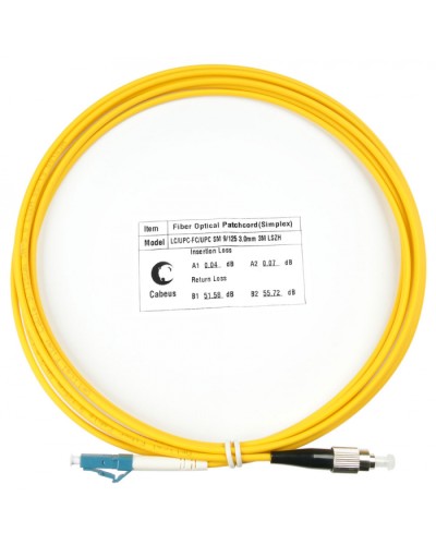 Шнур оптический simplex LC-FC 9/125 SM 3 м LSZH Cabeus FOP(s)-9-LC-FC-3M в Хасавюрте Патч-корды оптические Pintop.ru