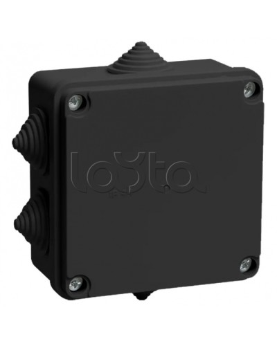 Коробка расп. КМ41234 100х100х50мм IP55 6 вв. черная IEK (UKO11-100-100-050-K02-55) в Хасавюрте Распределительные коробки Pintop.ru