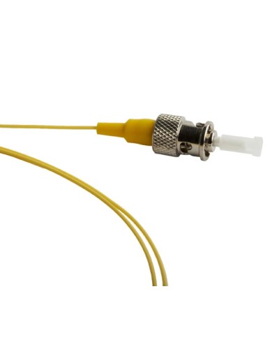 Пигтейл одномодовый оптический SM 9/125 (OS2), ST/APC, 1 м, LSZH Hyperline FPT-B9-9-ST/AR-1M-LSZH-YL в Хасавюрте Пигтейлы Pintop.ru