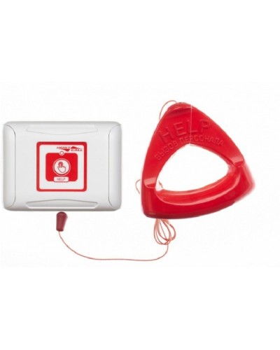 Влагозащищенная радиокнопка вызова со шнуром Hostcall MP-413W2 в Хасавюрте Система оповещения и трансляции Hostcall Pintop.ru