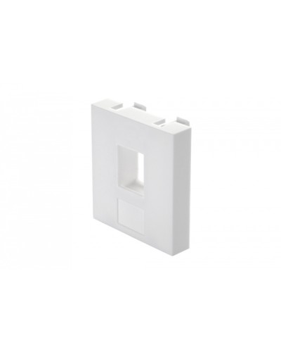 Адаптер 45 × 45 мм для 1 мультимедиа-модуля Keystone без шторки, белый Eurolan (16B-45-11WT) в Хасавюрте Модули Keystone Pintop.ru