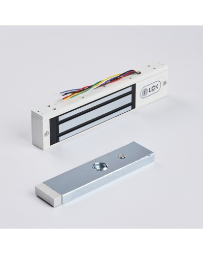 R-Lock RL-EM180-0SW - Электромагнитный замкок, 180кг, DC12/24B, цвет белый, RAL9016(белый), два датчика втроены в корпус замка: датчик Холла и магнито-контактный датчик в Хасавюрте Электромагнитные замки Pintop.ru