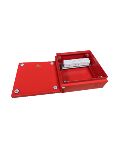Коробка распределительная огнестойкая КРОПС, IP55, габаритные размеры 150х150х80 мм, для кабелей сечением до 4 мм2, 6 клемм КМ-Профиль (FRJB-KM-ST5-4-06-КРОПС-IP55) в Хасавюрте Распределительные коробки Pintop.ru
