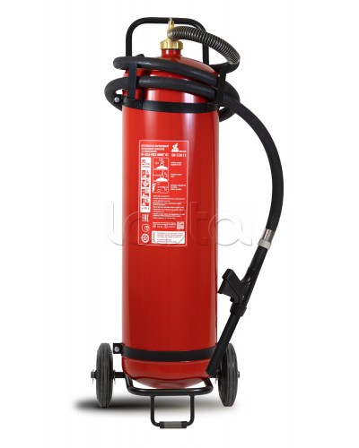 Огнетушитель ПОЖТЕХНИКА ОП-50(з) МИГ на тележке с перекрывным стволом, (баллон 62,5л., ОТВ-50кг) в Хасавюрте Огнетушители Pintop.ru