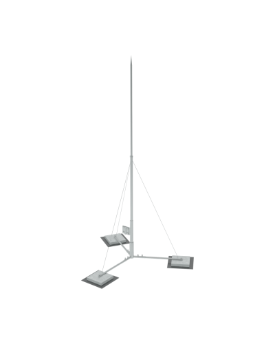 Вольностоящая молниеприемная мачта составная H11,1 м разборное основание HD КМ-Профиль (RTVMR-H11.1 HD) в Хасавюрте Монтажные материалы Pintop.ru