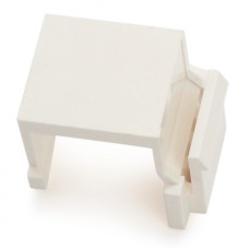 Вставка-заглушка формата Keystone Jack, белая Hyperline (KJ1-BL-WH)