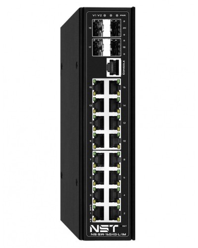 NST NS-SW-16G4G-PL/IM Промышленный управляемый L2+ HiPoE коммутатор Gigabit Ethernet на 16 GE RJ45 PoE + 4 GE SFP порта в Хасавюрте Коммутаторы Pintop.ru