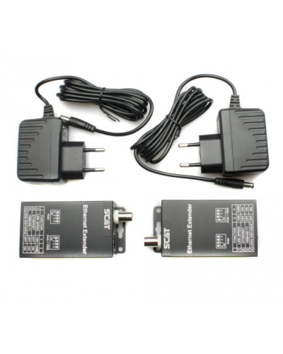 Комплект удлинителей Ethernet по коаксиальному кабелю до 1000м SC&T IP09CK в Хасавюрте Видеоусилители, Модуляторы, Делители Pintop.ru