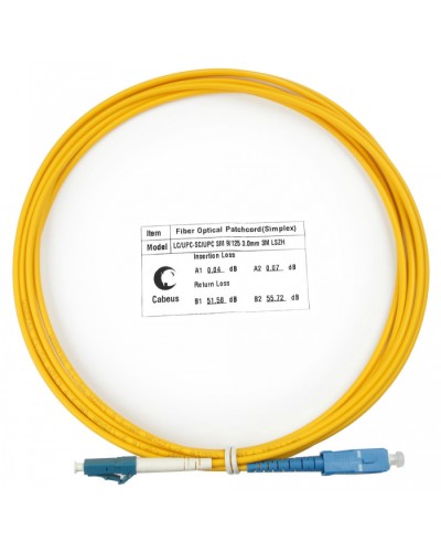 Шнур оптический simplex LC-SC 9/125 SM 3 м LSZH Cabeus FOP(s)-9-LC-SC-3M в Хасавюрте Патч-корды оптические Pintop.ru