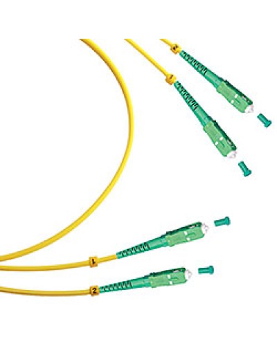 Шнур оптический SM 9/125 duplex SC/APC-SC/APC (1 м) Cabeus FOP(D)-9-SC/APC-SC/APC-1M в Хасавюрте Патч-корды оптические Pintop.ru