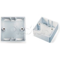 Коробка для настенного монтажа 80x80x45 мм, французский стандарт Hyperline (MB-E-35)