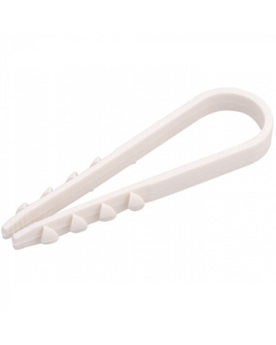 Дюбель-хомут 5-10, белый (100шт/уп) REXANT 07-4501 в Хасавюрте Стяжки-хомуты Pintop.ru