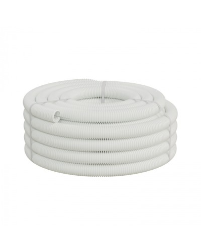 Труба ПП HF-FR гофрир. тяжелая, с зондом, без галогена, ПЛЛ 40мм Экопласт (61140HFR-W) - Труба ПП HF-FR гофрир. тяжелая, с зондом, без галогена, ПЛЛ диам.40мм ПВ-0 (20м) цвет белый 1 палл.=840м Экопласт в Хасавюрте Труба гофрированная Pintop.ru